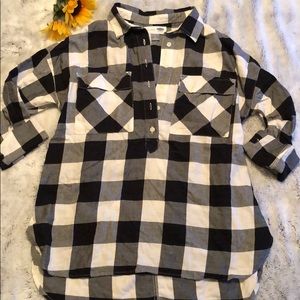 Buffalo plaid boyfriend tunic